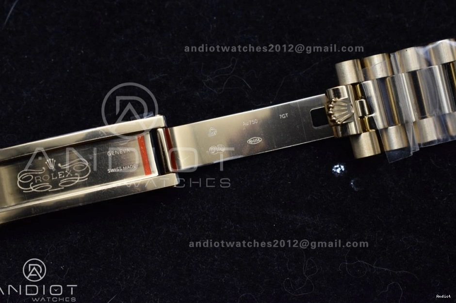 Dial DayDate Bracelet YG Markers On Tungsten White Steel A2836 40 GMF V2 President Stick 904L Weighted 0223